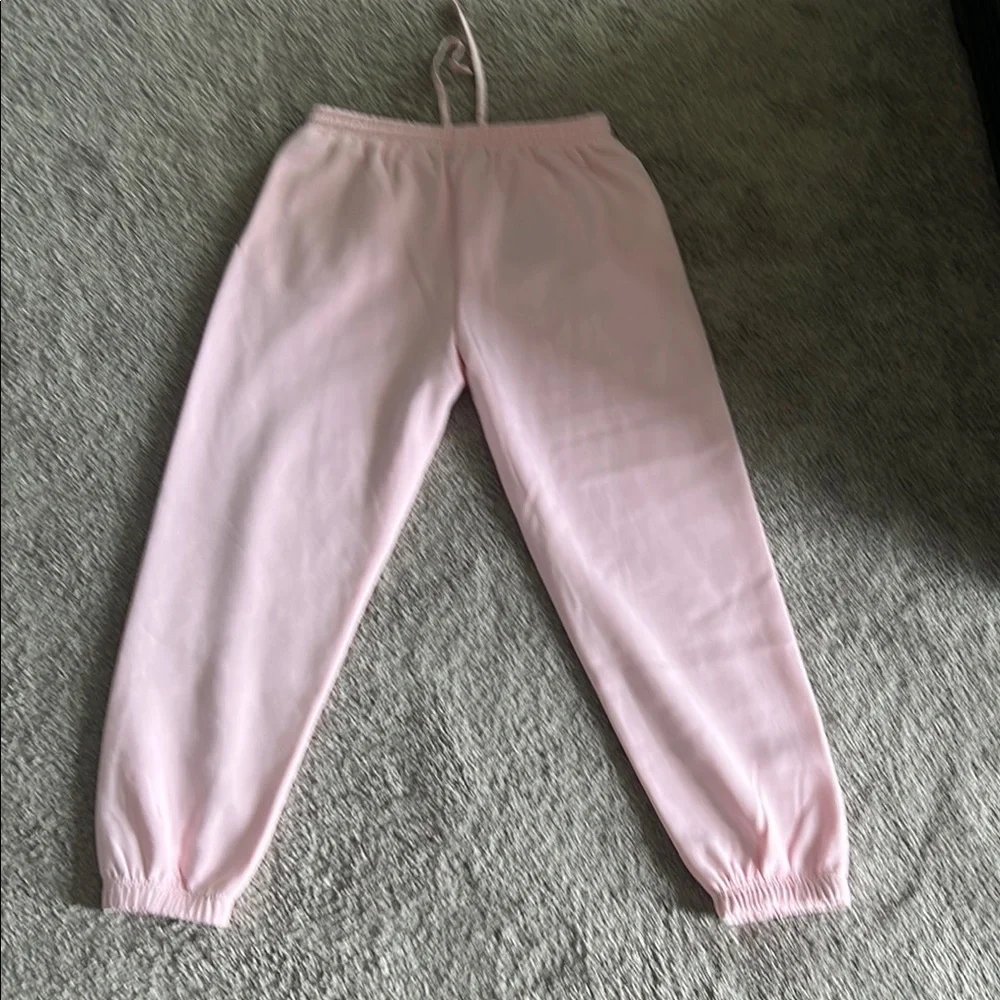 White Fox Boutique Baby Pink Lounge Pants - Picture 4 of 4